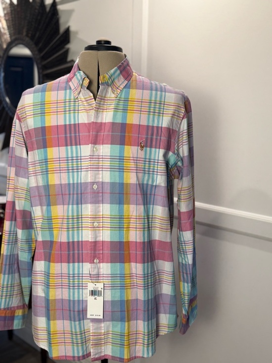 Classic Other - Classic Multicolor Pastel Plaid Button-Down Shirt